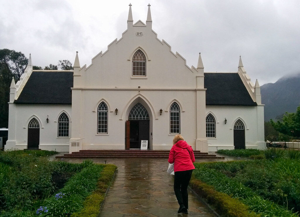 A Cape Dutch church in the Cape Winelands